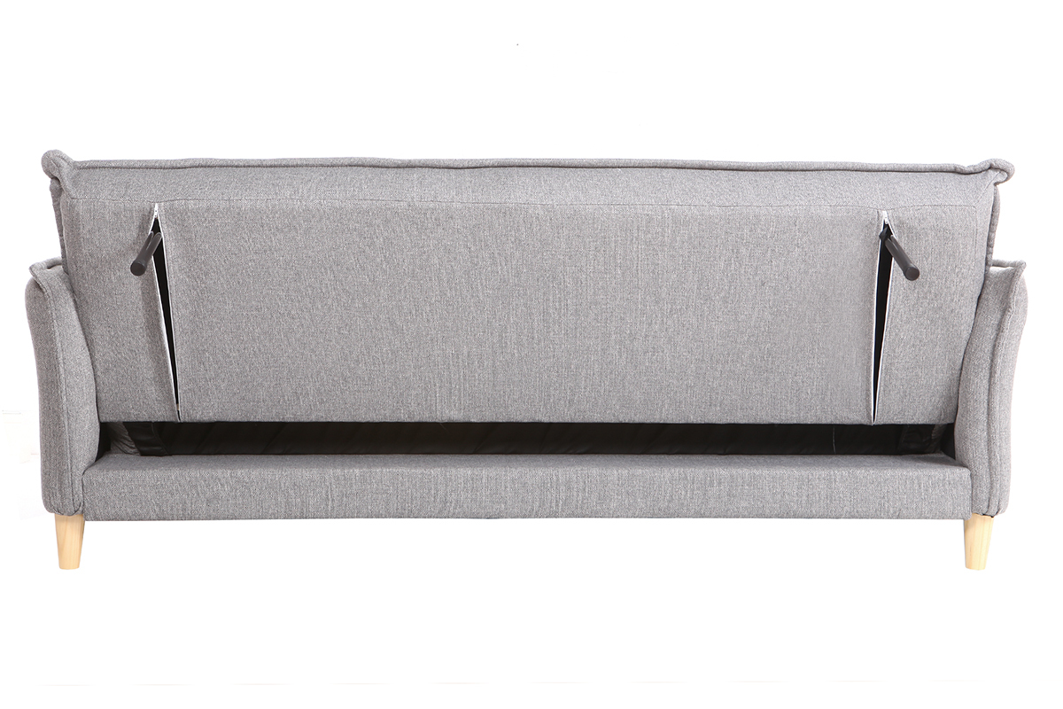 Sof cama estilo nrdico tejido gris claro WEEKEND