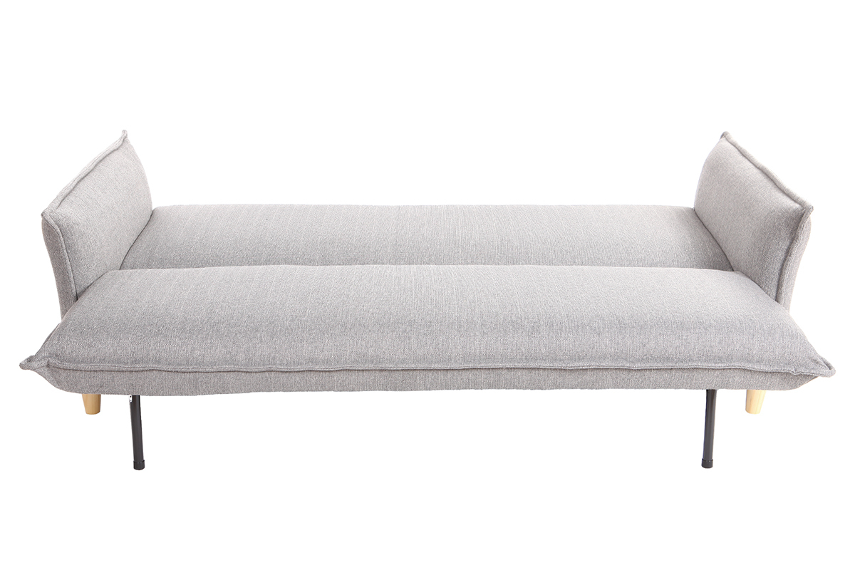 Sof cama estilo nrdico tejido gris claro WEEKEND