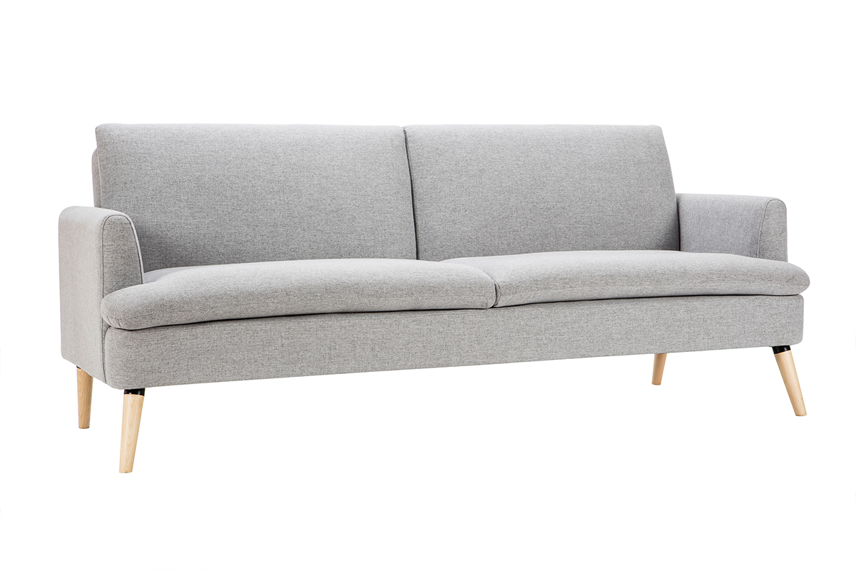Sof cama nrdico 3plazas gris claro STEWART