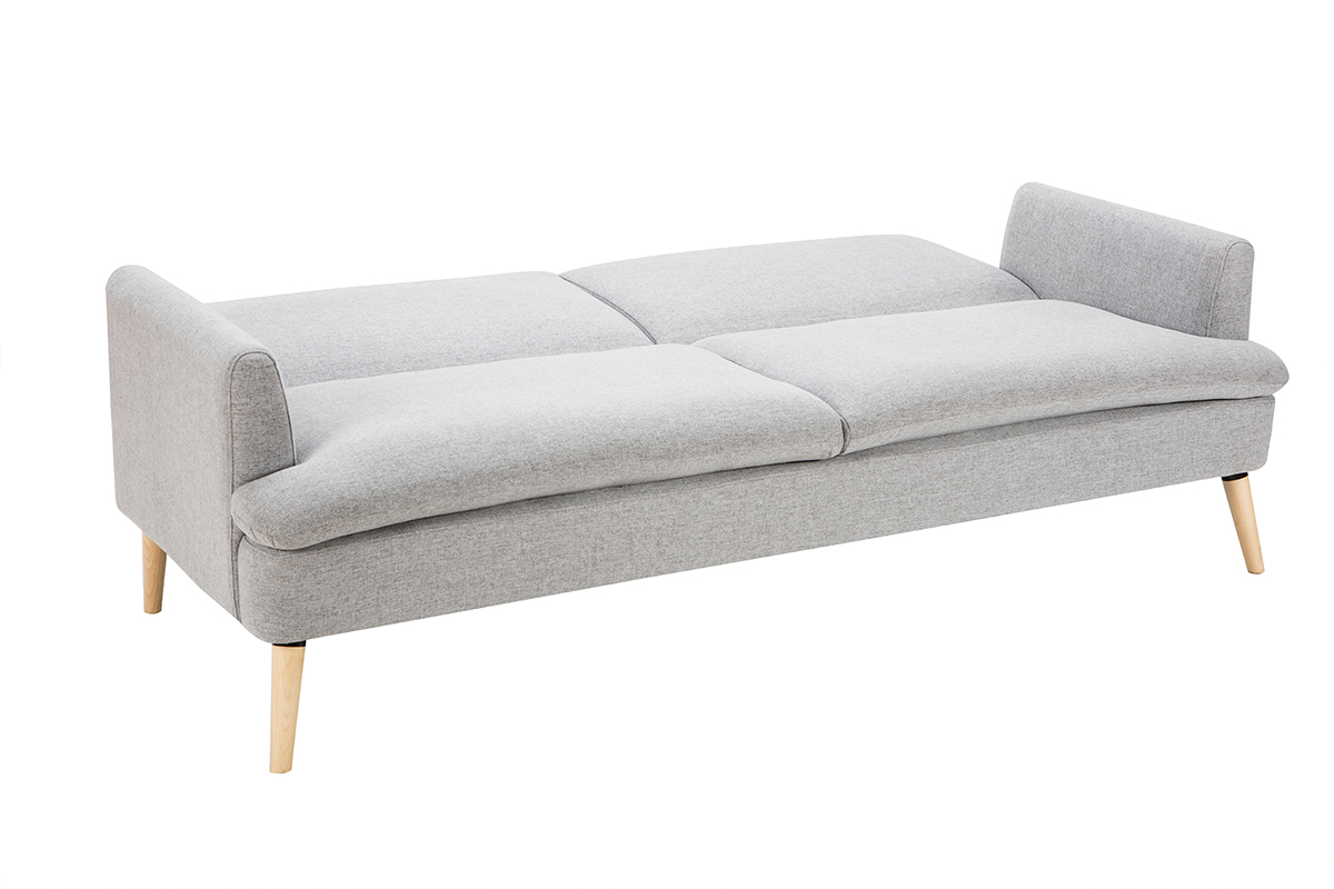 Sof cama nrdico 3plazas gris claro STEWART