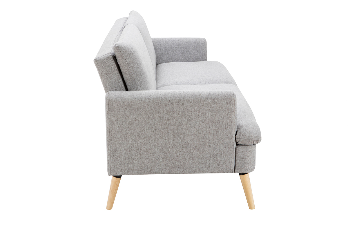 Sof cama nrdico 3plazas gris claro STEWART