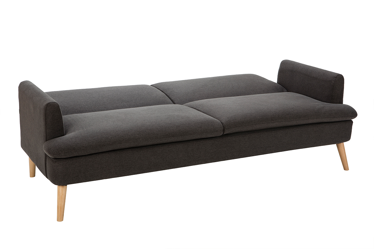 Sof cama nrdico 3plazas gris oscuro STEWART