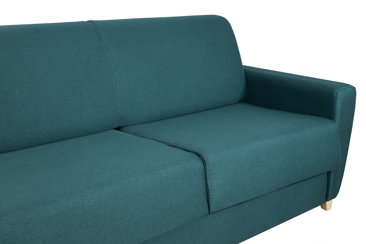 Sof cama nrdico azul petrleo con colchn de 18cm GRAHAM