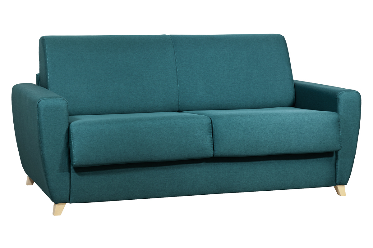 Sof cama nrdico azul petrleo con colchn de 18cm GRAHAM