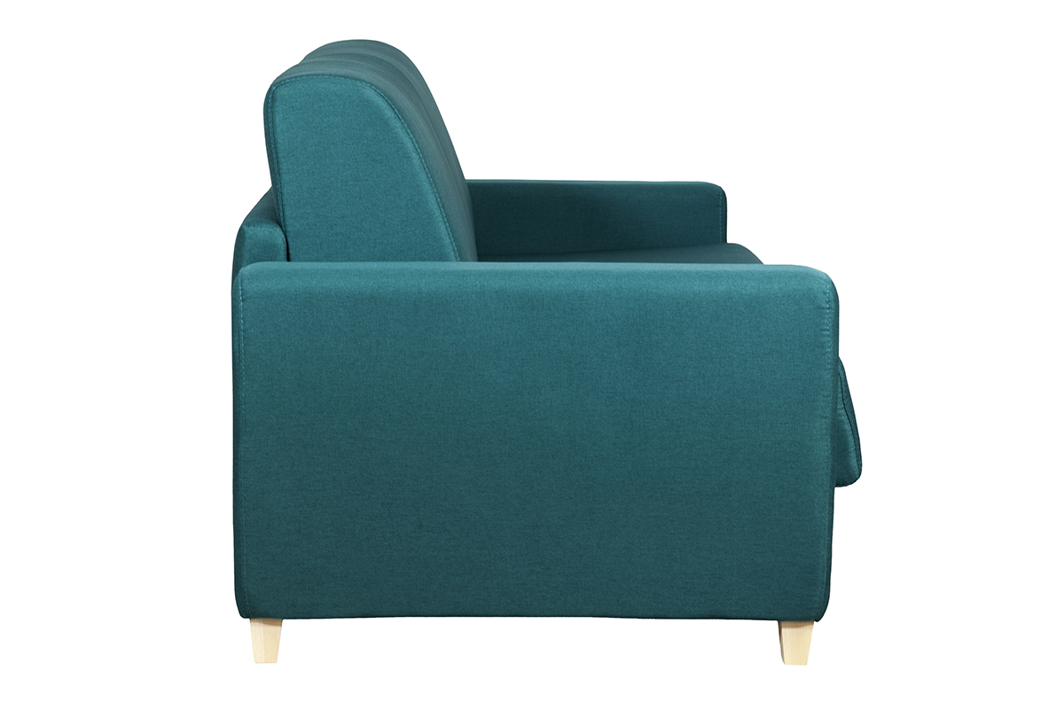 Sof cama nrdico azul petrleo con colchn de 18cm GRAHAM