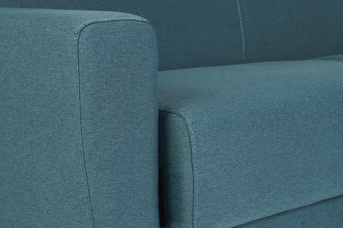Sof cama nrdico azul petrleo con colchn de 18cm GRAHAM