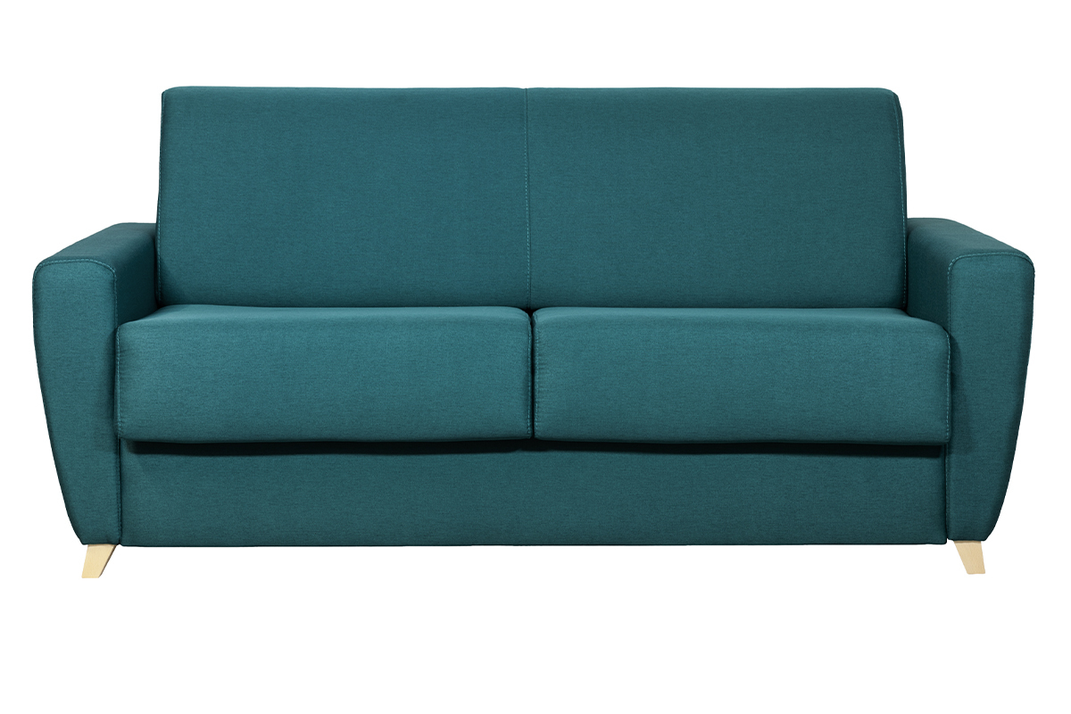 Sof cama nrdico azul petrleo con colchn de 18cm GRAHAM