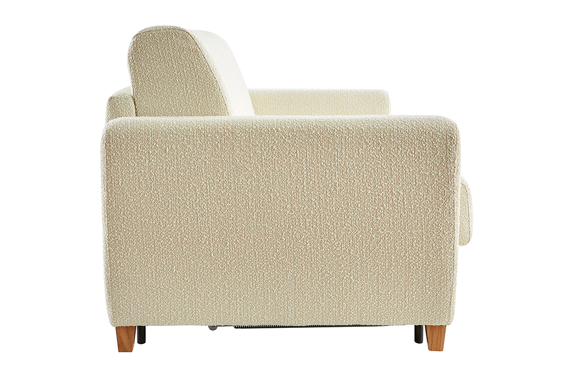 Sof cama nrdico con efecto borreguillo y colchn de 140 x 12 cm GRAHAM