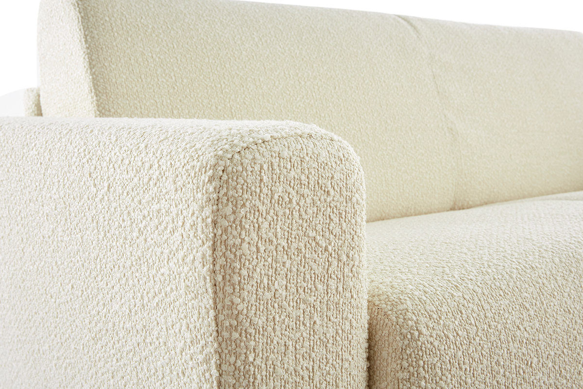 Sof cama nrdico con efecto borreguillo y colchn de 140 x 12 cm GRAHAM
