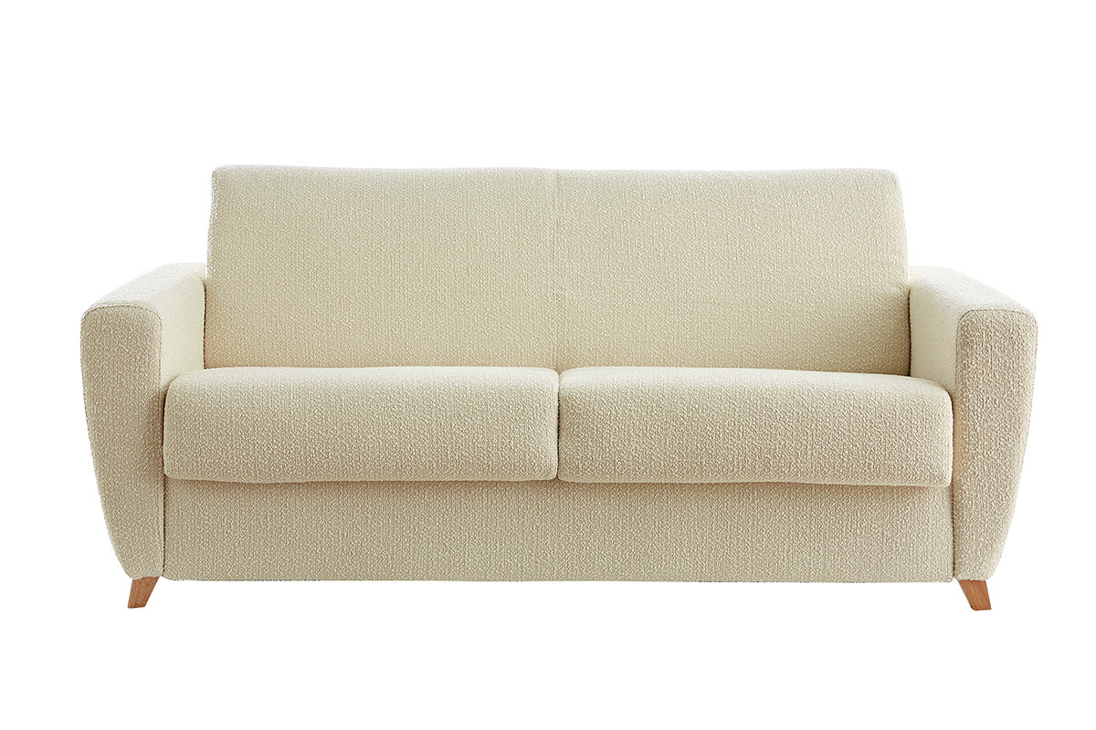 Sof cama nrdico con efecto borreguillo y colchn de 140 x 12 cm GRAHAM