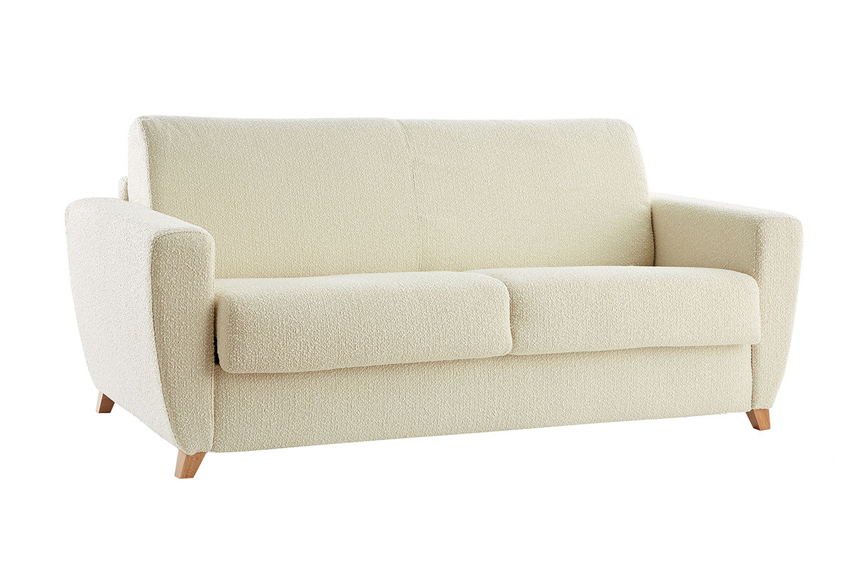 Sof cama nrdico con efecto borreguillo y colchn de 140 x 12 cm GRAHAM