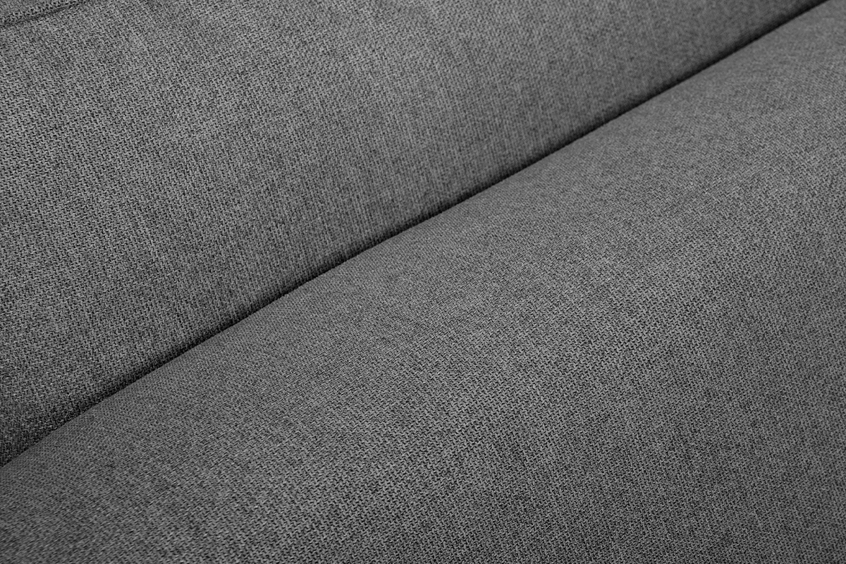 Sof chaise longue 5plazas gris antracita con patas de metal negro PUCHKINE