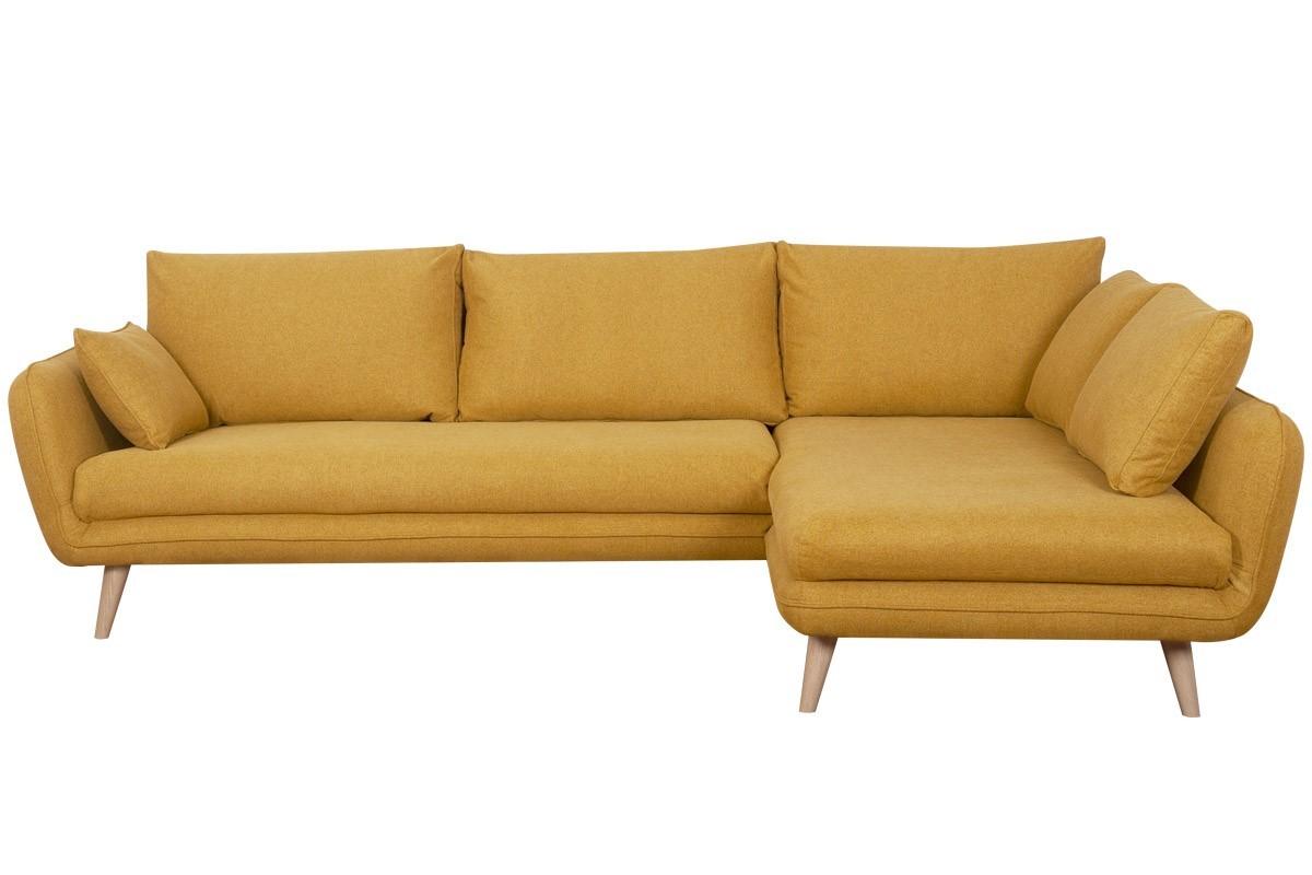 Sof chaise longue a la derecha estilo nrdico 5plazas amarillo comino CREEP