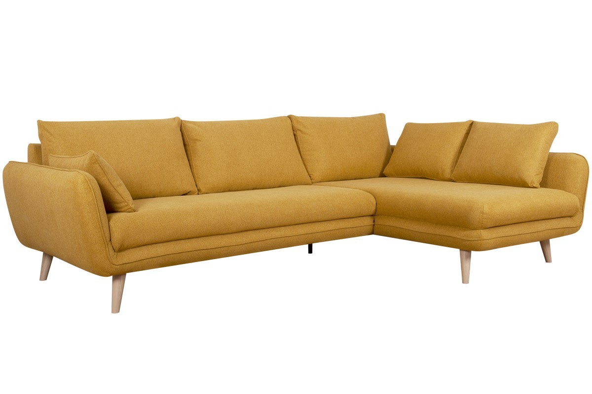 Sof chaise longue a la derecha estilo nrdico 5plazas amarillo comino CREEP