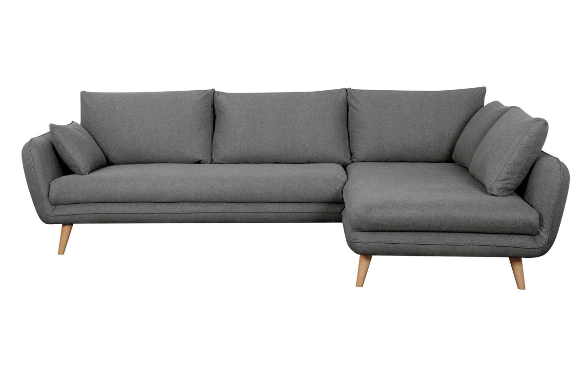 Sof chaise longue a la derecha estilo nrdico 5plazas gris antracita CREEP