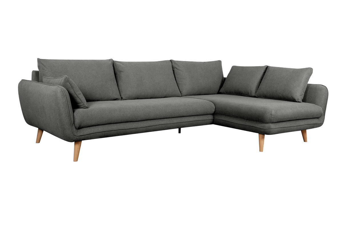 Sof chaise longue a la derecha estilo nrdico 5plazas gris antracita CREEP