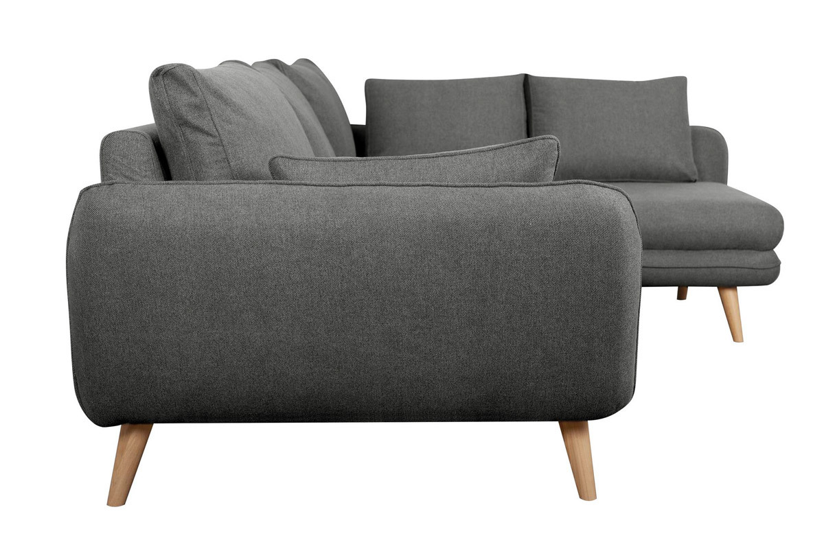 Sof chaise longue a la derecha estilo nrdico 5plazas gris antracita CREEP