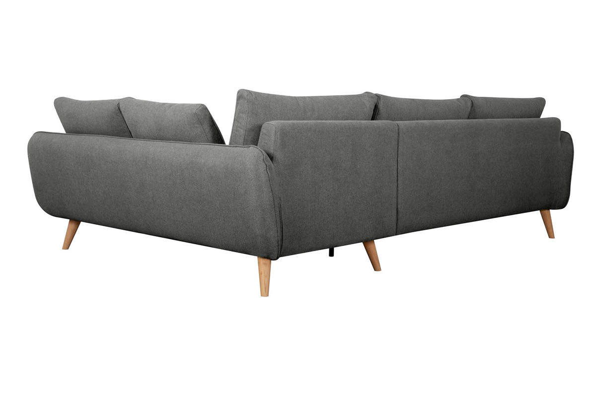 Sof chaise longue a la derecha estilo nrdico 5plazas gris antracita CREEP