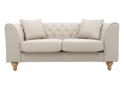 Sofá clásico tejido color natural 2 plazas MONTAIGNE