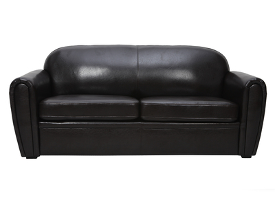 Sof&aacute; Club convertible cuero marron 3 plazas - cuero de vaca