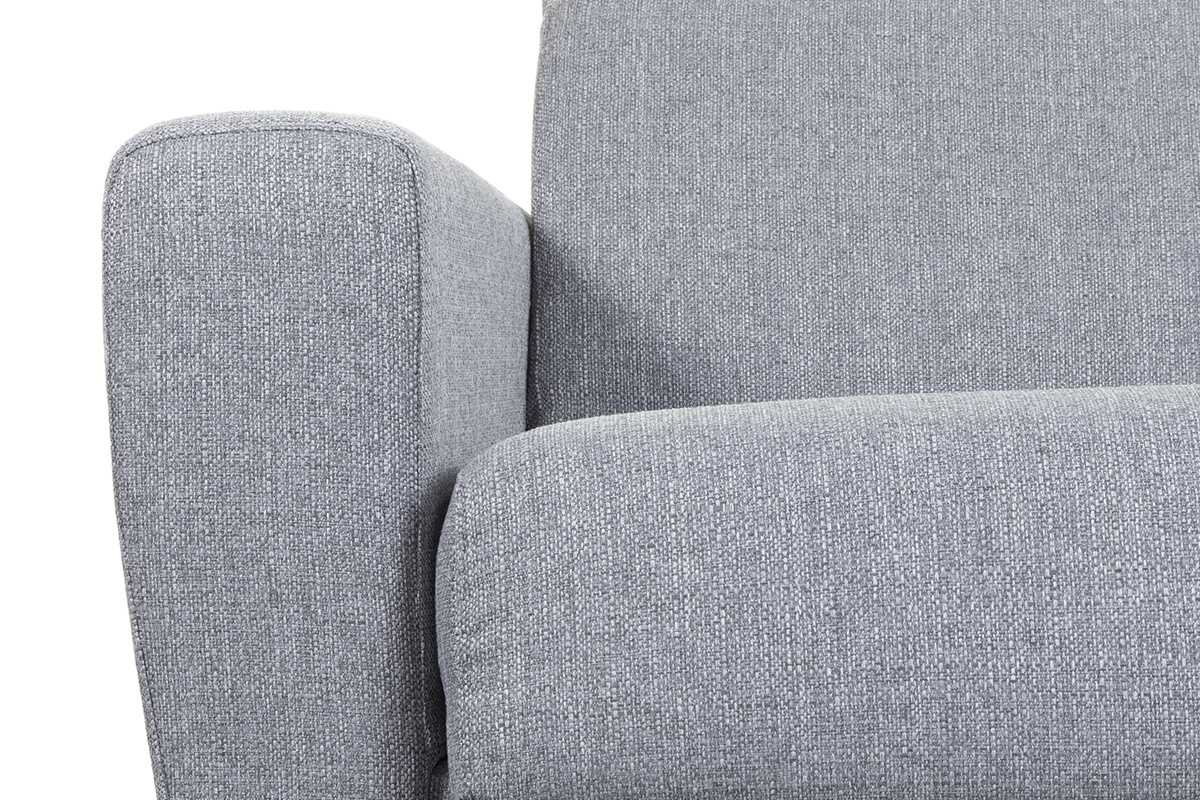 Sof convertible 3 plazas con reposacabezas ajustables gris GOYA