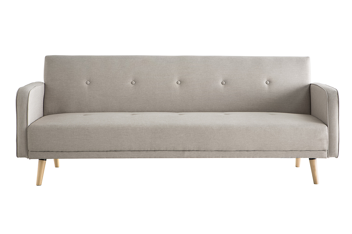 Sof convertible 3 plazas diseo escandinavo beige ULLA