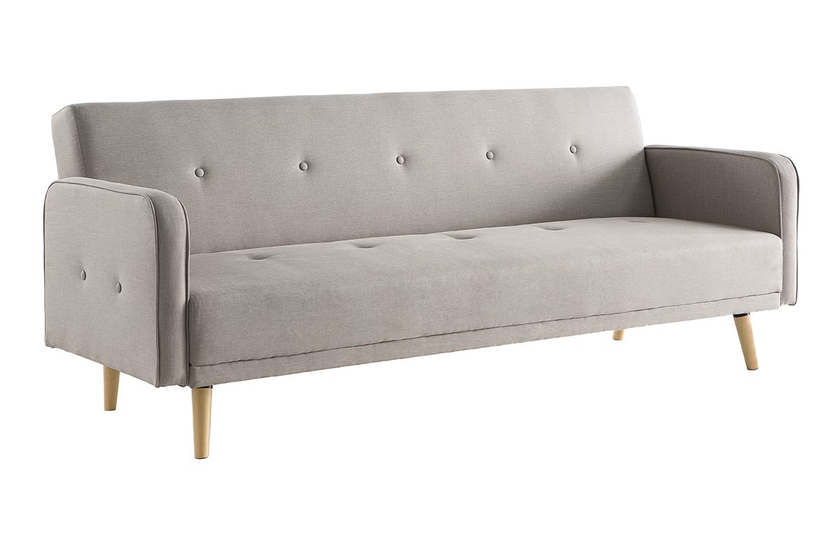 Sof convertible 3 plazas diseo escandinavo beige ULLA