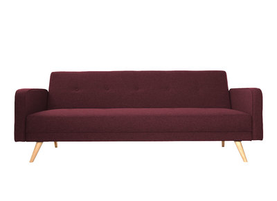 Sofá convertible 3 plazas diseño escandinavo cereza ULLA - Sofá convertible 3 plazas diseño escandinavo cereza ULLA