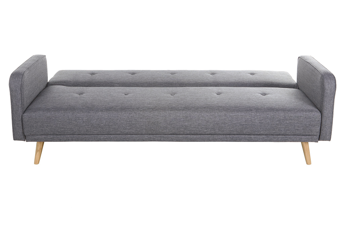 Sof convertible 3 plazas diseo escandinavo gris oscuro ULLA