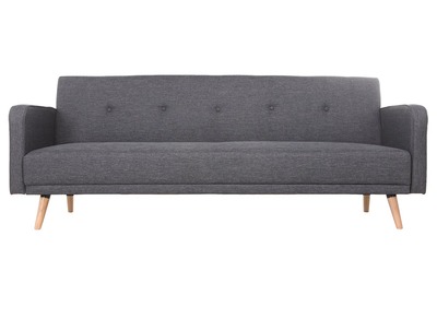 Sofá convertible 3 plazas diseño escandinavo gris oscuro ULLA - Sofá convertible 3 plazas diseño escandinavo gris oscuro ULLA
