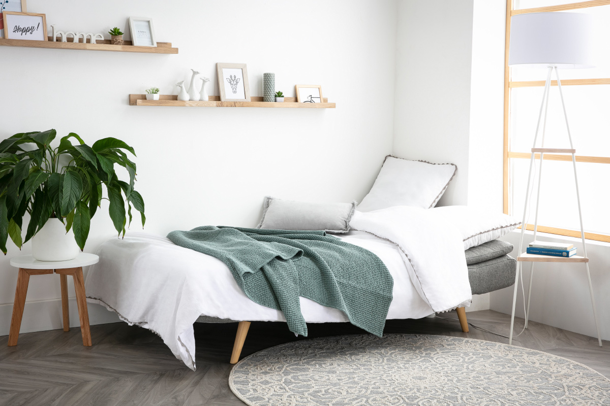 Sof convertible 3 plazas gris claro SENSO