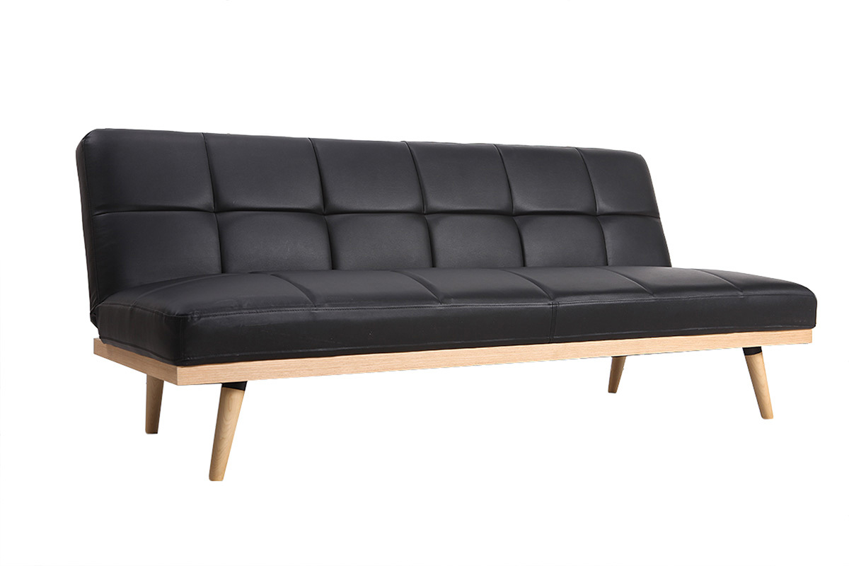 Sof� convertible 3 plazas negro SIKKO