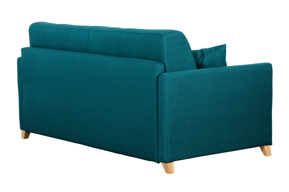 Sof convertible 3 plazas nrdico azul pavo real SKANDY