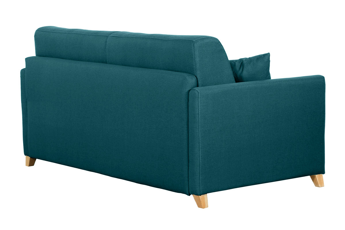 Sof convertible 3 plazas nrdico azul pavo real SKANDY