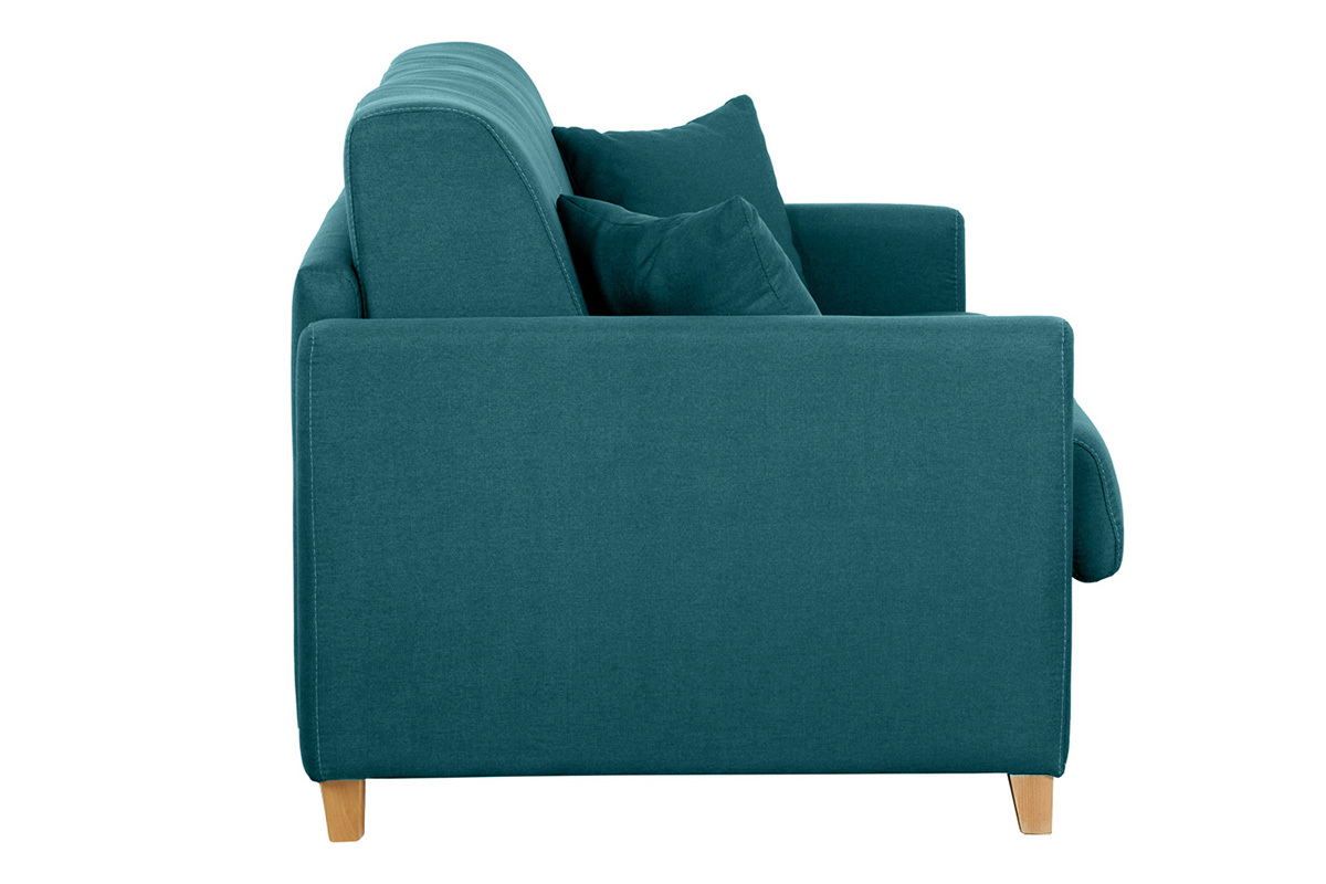 Sof convertible 3 plazas nrdico azul pavo real SKANDY