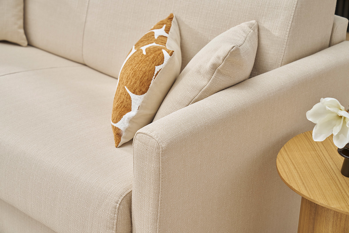 Sof convertible 3 plazas nrdico beige SKANDY