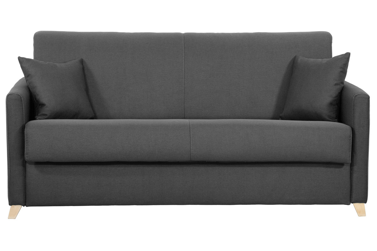 Sof convertible 3 plazas nrdico gris antracita SKANDY