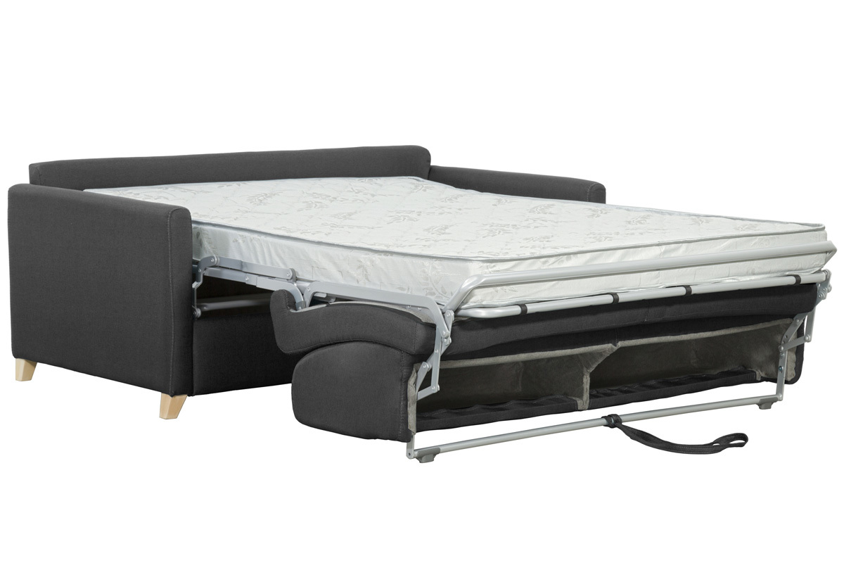 Sof convertible 3 plazas nrdico gris antracita SKANDY