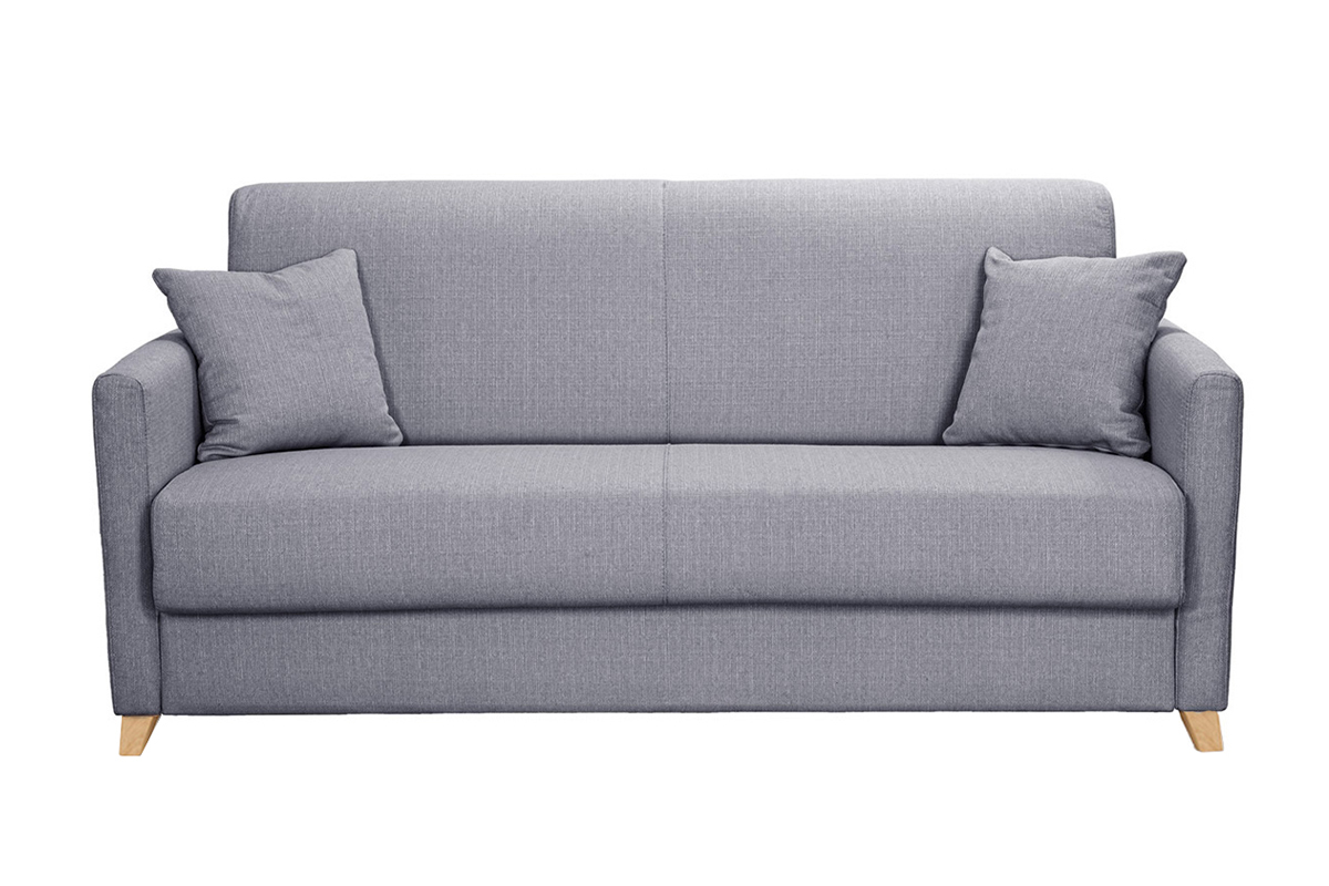Sof convertible 3 plazas nrdico gris perla SKANDY