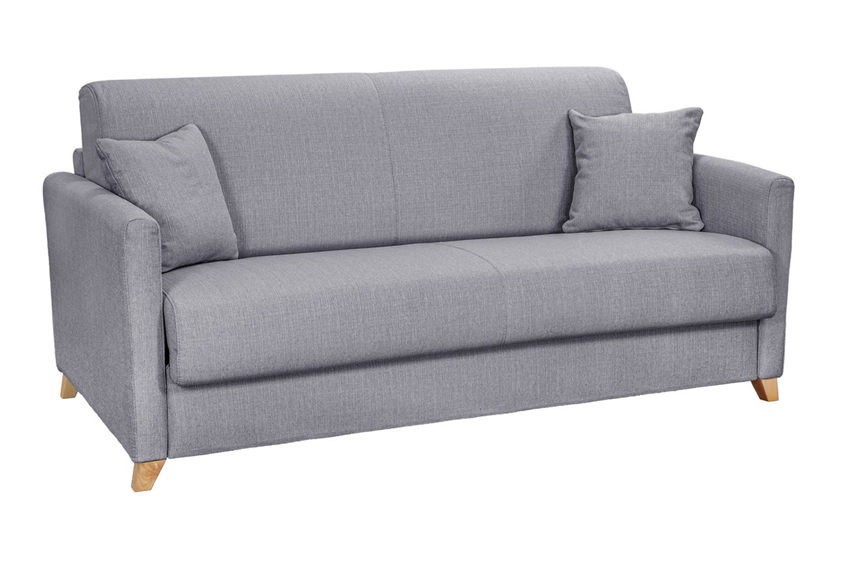 Sof convertible 3 plazas nrdico gris perla SKANDY