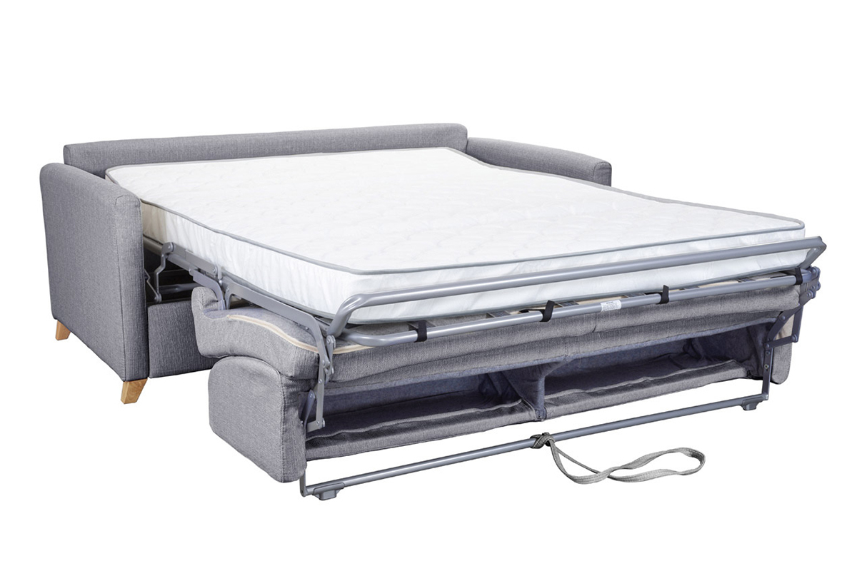 Sof convertible 3 plazas nrdico gris perla SKANDY