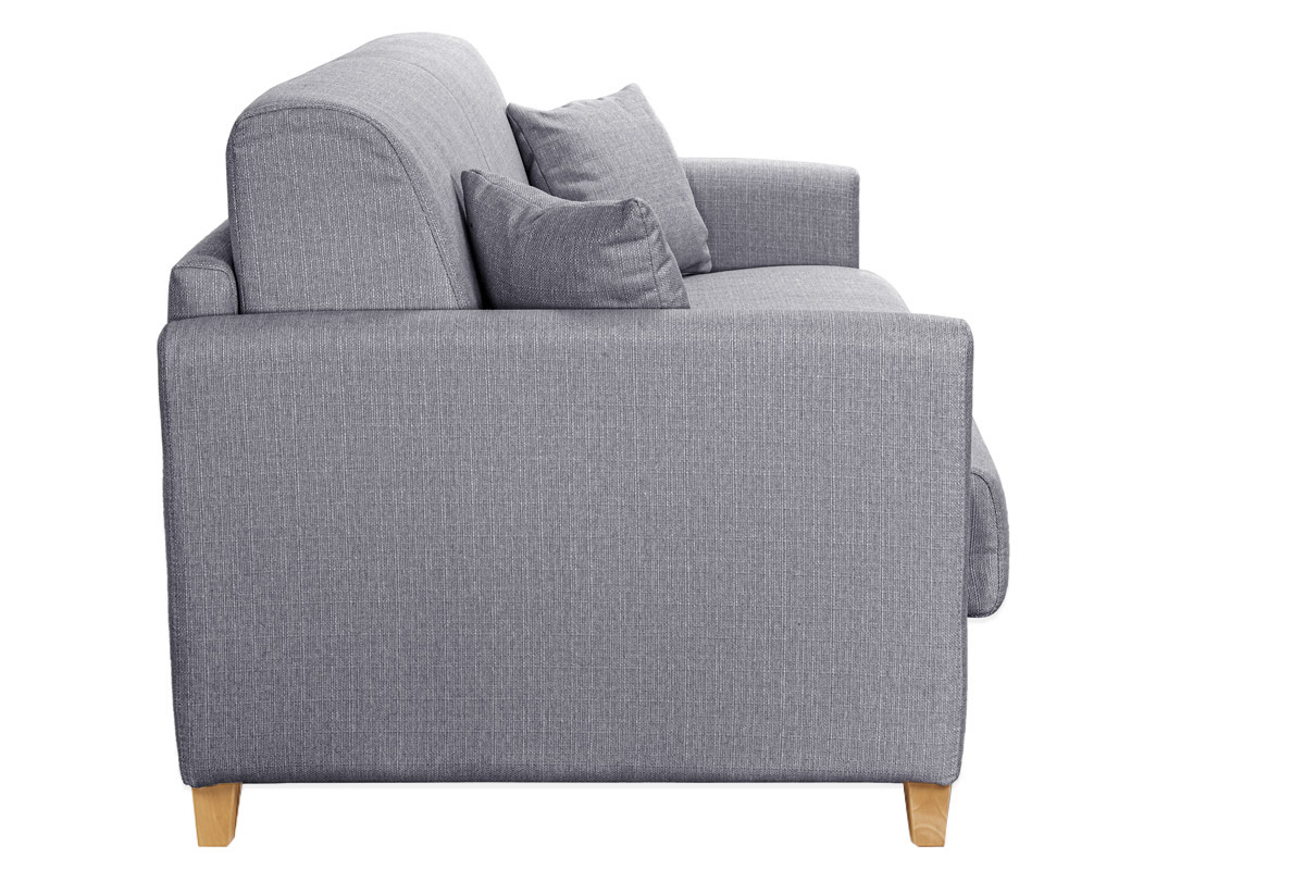 Sof convertible 3 plazas nrdico gris perla SKANDY