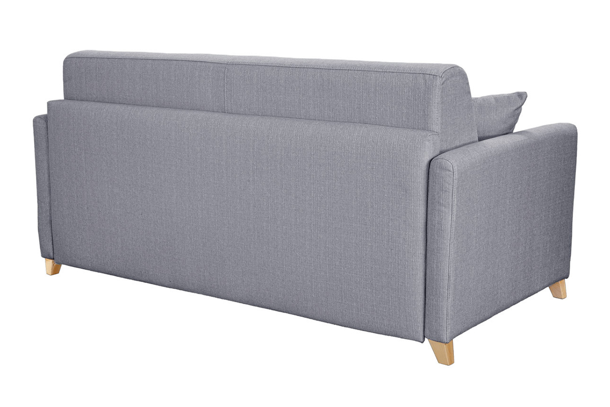 Sof convertible 3 plazas nrdico gris perla SKANDY