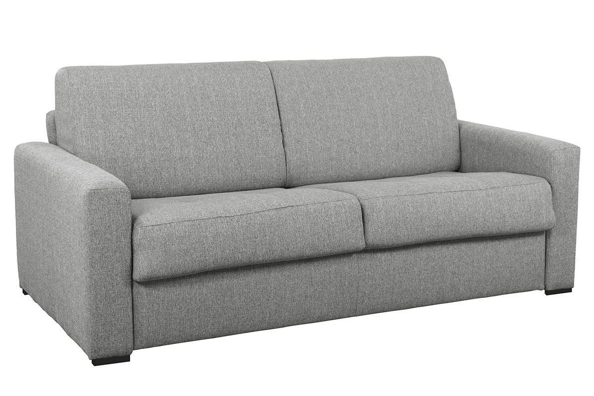Sof convertible con colchn 140 cm tejido gris oscuro DOME