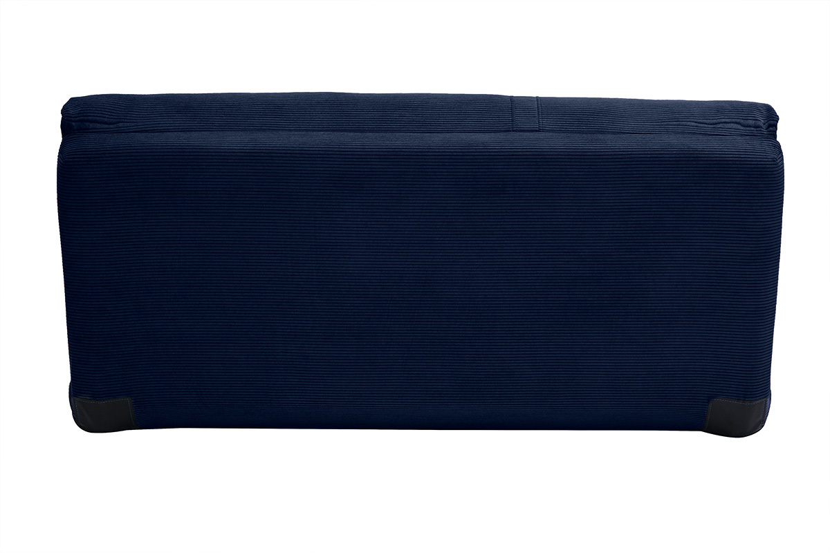 Sof convertible de 2 plazas en terciopelo acanalado azul oscuro SPENCER