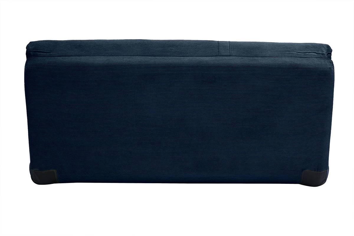 Sof convertible de 2 plazas en terciopelo acanalado azul oscuro SPENCER