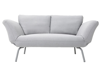 Sof&aacute; convertible de dise&ntilde;o 2 plazas gris perla ELMER