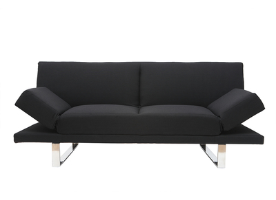 Sof&aacute; convertible de dise&ntilde;o negro ATLANTA