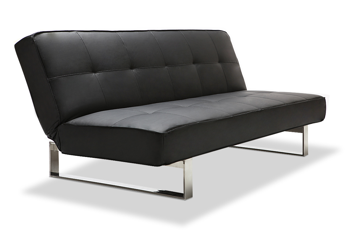 Sof convertible de diseo negro CHARLESTON