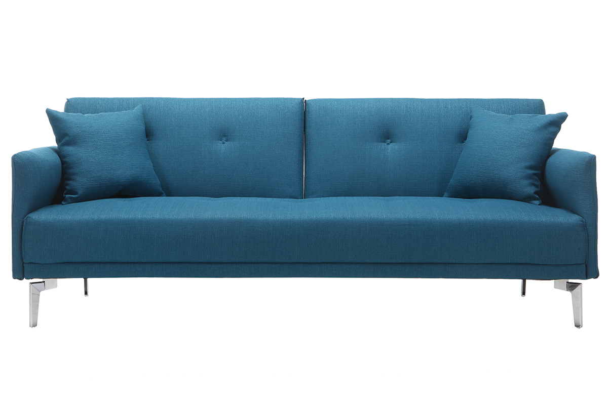 Sof convertible diseo 3 plazas azul petrleo ELIN
